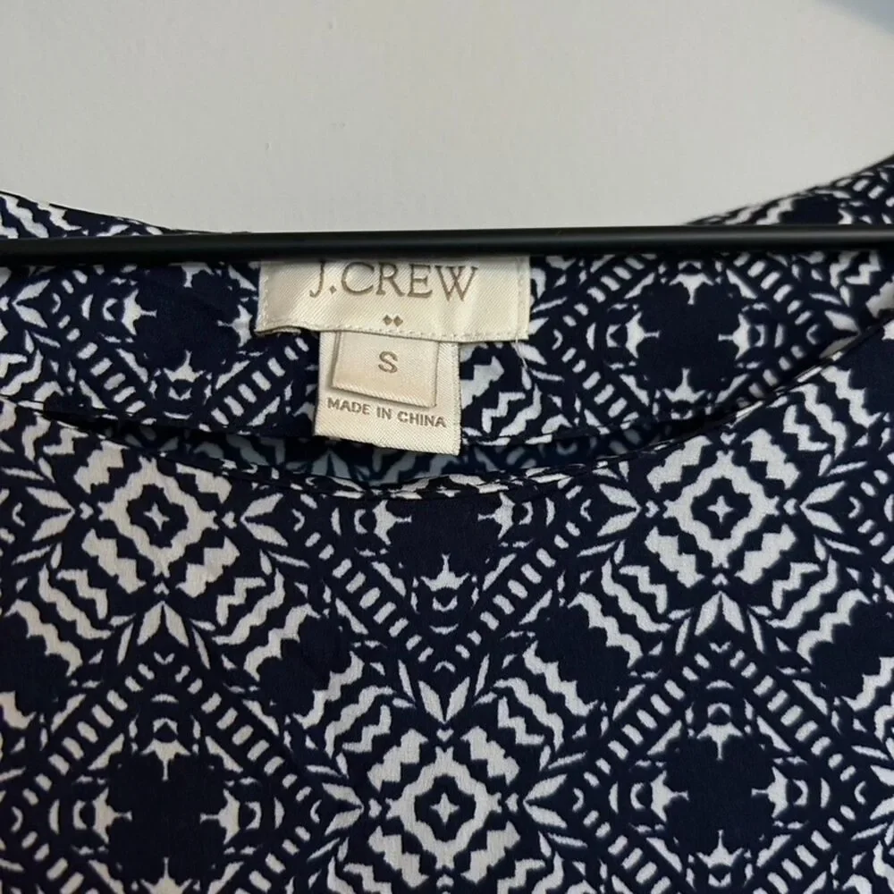 J.Crew Coastal Blue Short Sleeve Blouse